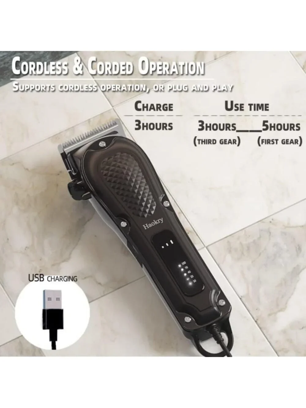 Men's Hair Clippers & Grooming Kit - Professional Hair Cutting Tools for Barbers